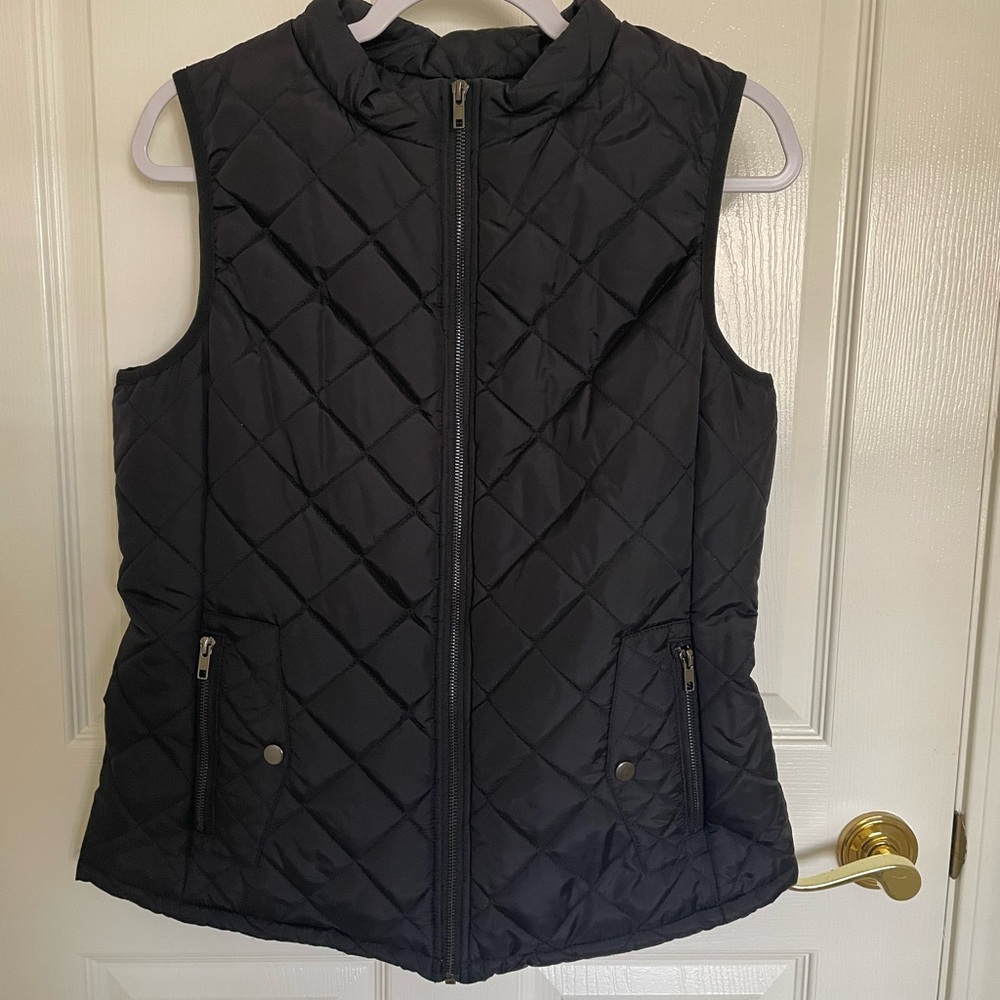 Black Quilted Puffer Vest